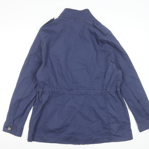 JD Williams Women's Blue Cotton Military Jacket Size 16