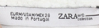 Zara Women White A-Line Lace Skirt Size 10 Knee Length Elastic Waist