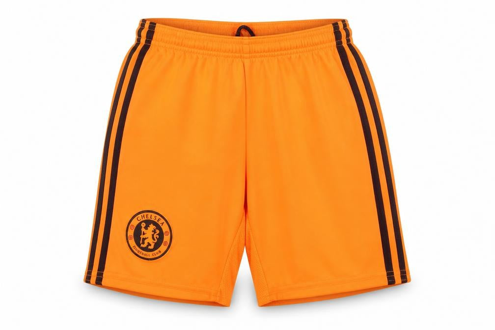 Adidas Boys Orange Chelsea Football Club Athletic Shorts Size S