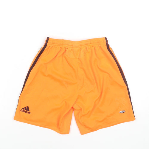 Adidas Boys Orange Chelsea Football Club Athletic Shorts Size S
