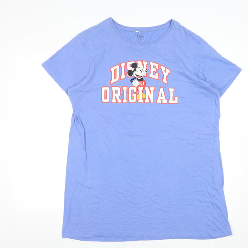 Disney Primark Women's Blue Mickey Mouse T-Shirt Nightshirt Size 12-14