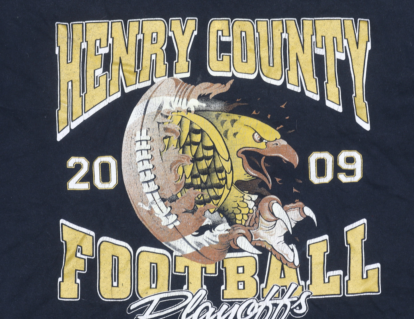 Henry County Football 2009 Black Long Sleeve Men's Graphic T-Shirt L