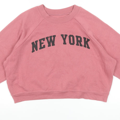 Torkia Apparel Women’s Pink New York Pullover Sweatshirt Size M