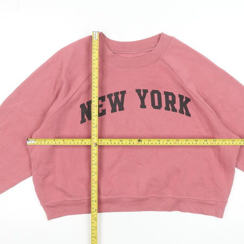 Torkia Apparel Women’s Pink New York Pullover Sweatshirt Size M