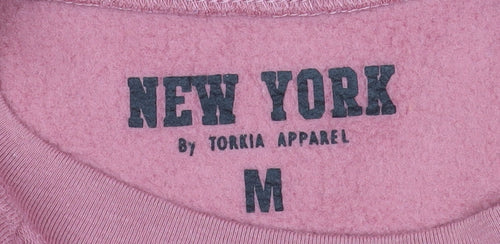 Torkia Apparel Women’s Pink New York Pullover Sweatshirt Size M
