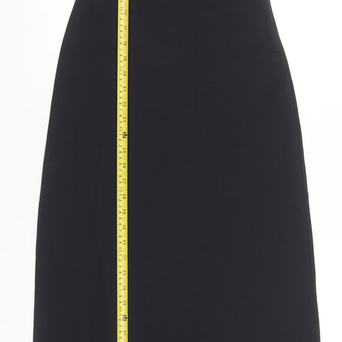 Savida Women’s Black XS Long Slip Dress Scoop Neck Stretch