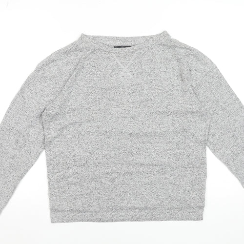 Golddigga Women’s Grey Long Sleeve Basic Jersey Top Size 12