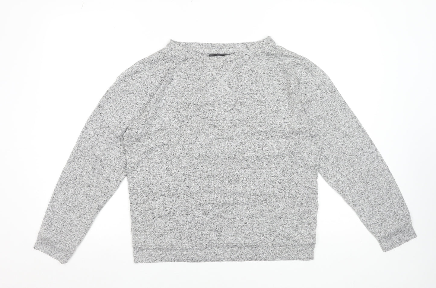 Golddigga Women’s Grey Long Sleeve Basic Jersey Top Size 12