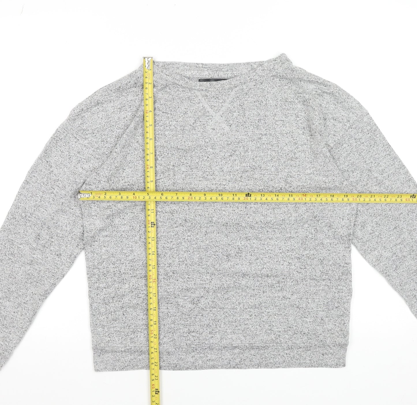 Golddigga Women’s Grey Long Sleeve Basic Jersey Top Size 12