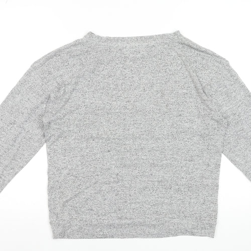 Golddigga Women’s Grey Long Sleeve Basic Jersey Top Size 12