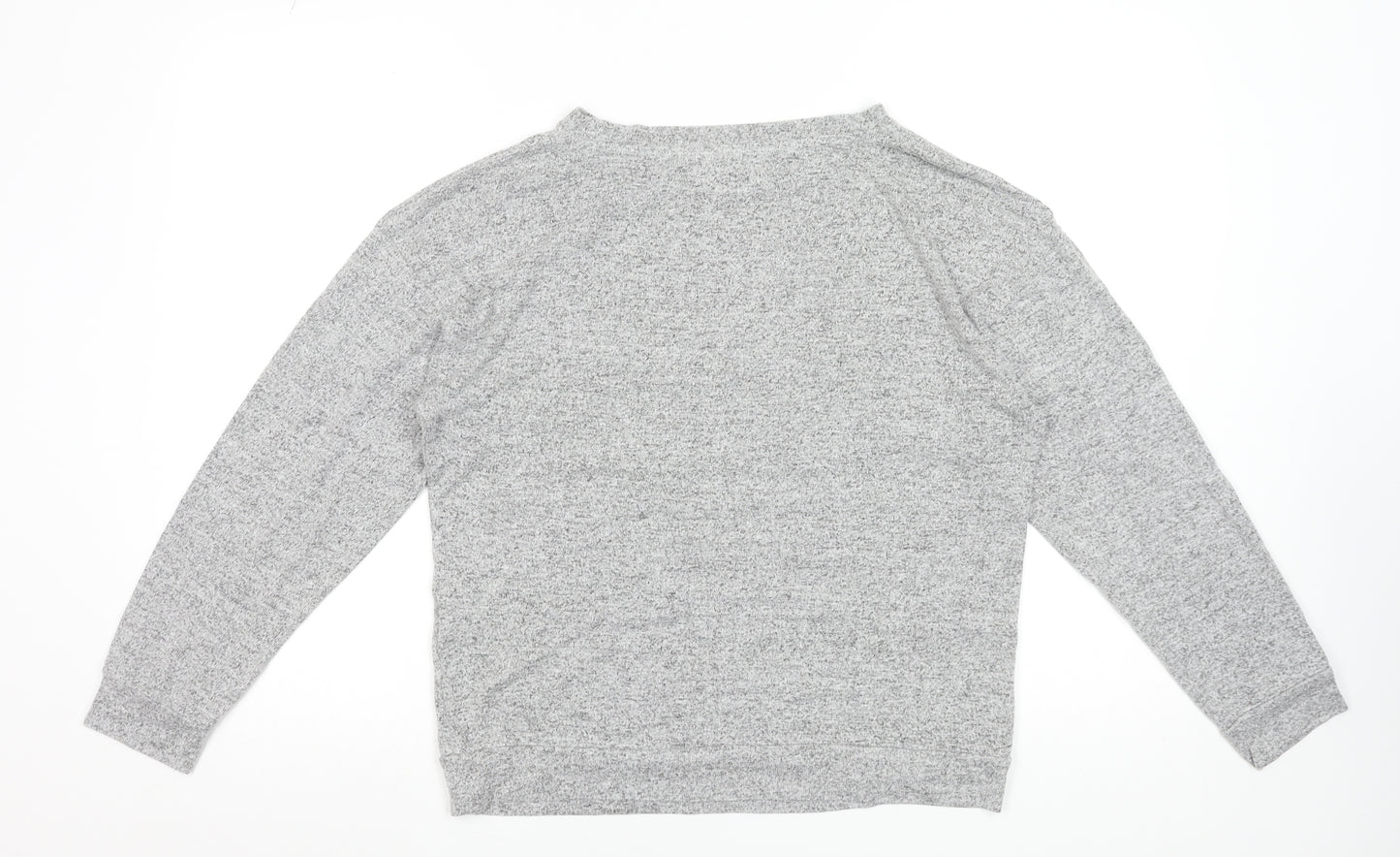 Golddigga Women’s Grey Long Sleeve Basic Jersey Top Size 12
