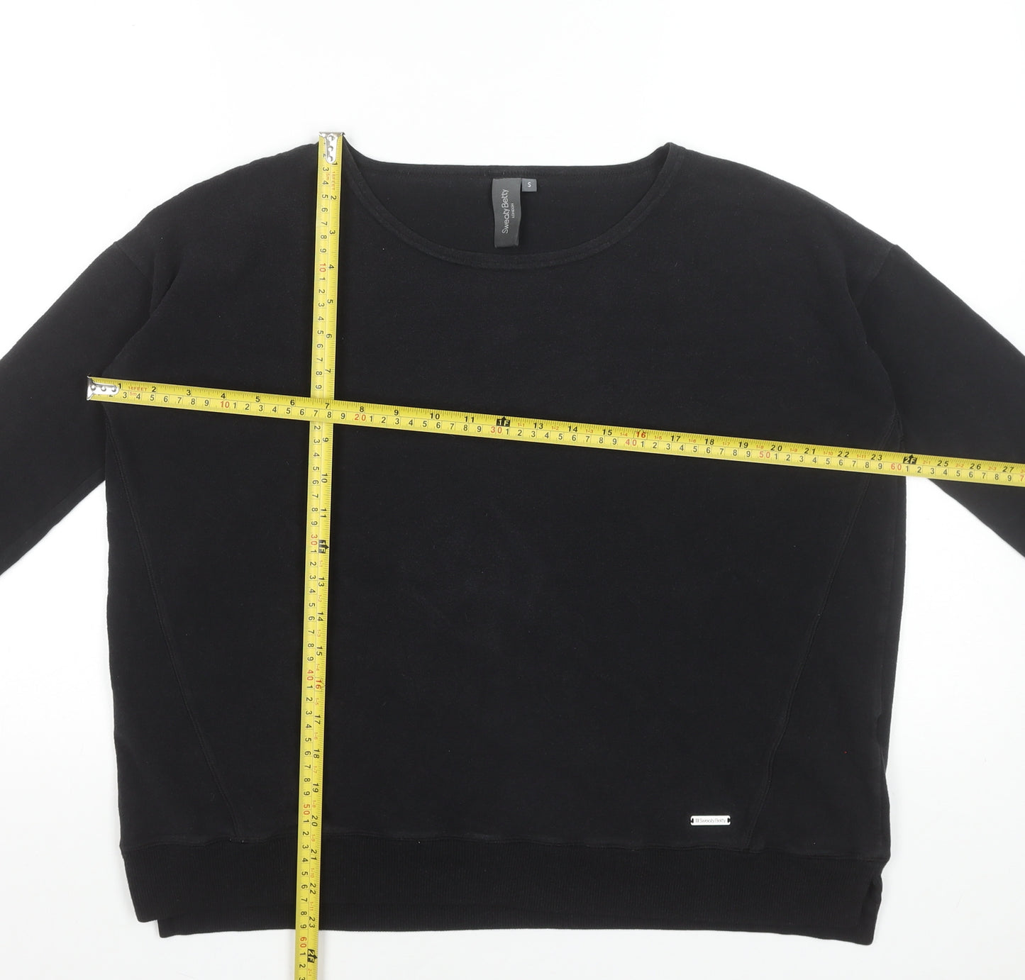 Sweaty Betty Womens Black Basic Long Sleeve Jersey Top Size S