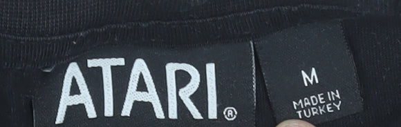 Atari Men's Black Medium Graphic Print Cotton T-Shirt