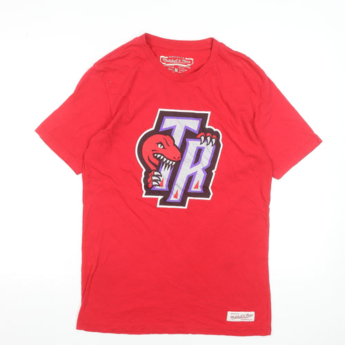 Mitchell & Ness Men's Red Toronto Raptors Graphic T-Shirt Size M