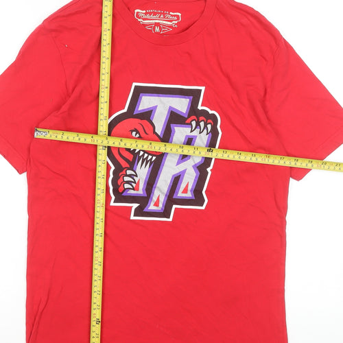 Mitchell & Ness Men's Red Toronto Raptors Graphic T-Shirt Size M