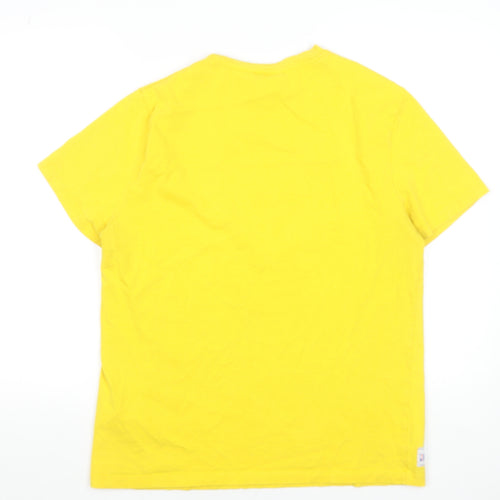 NBA Los Angeles Lakers Mens Yellow Cotton T-Shirt L James 23