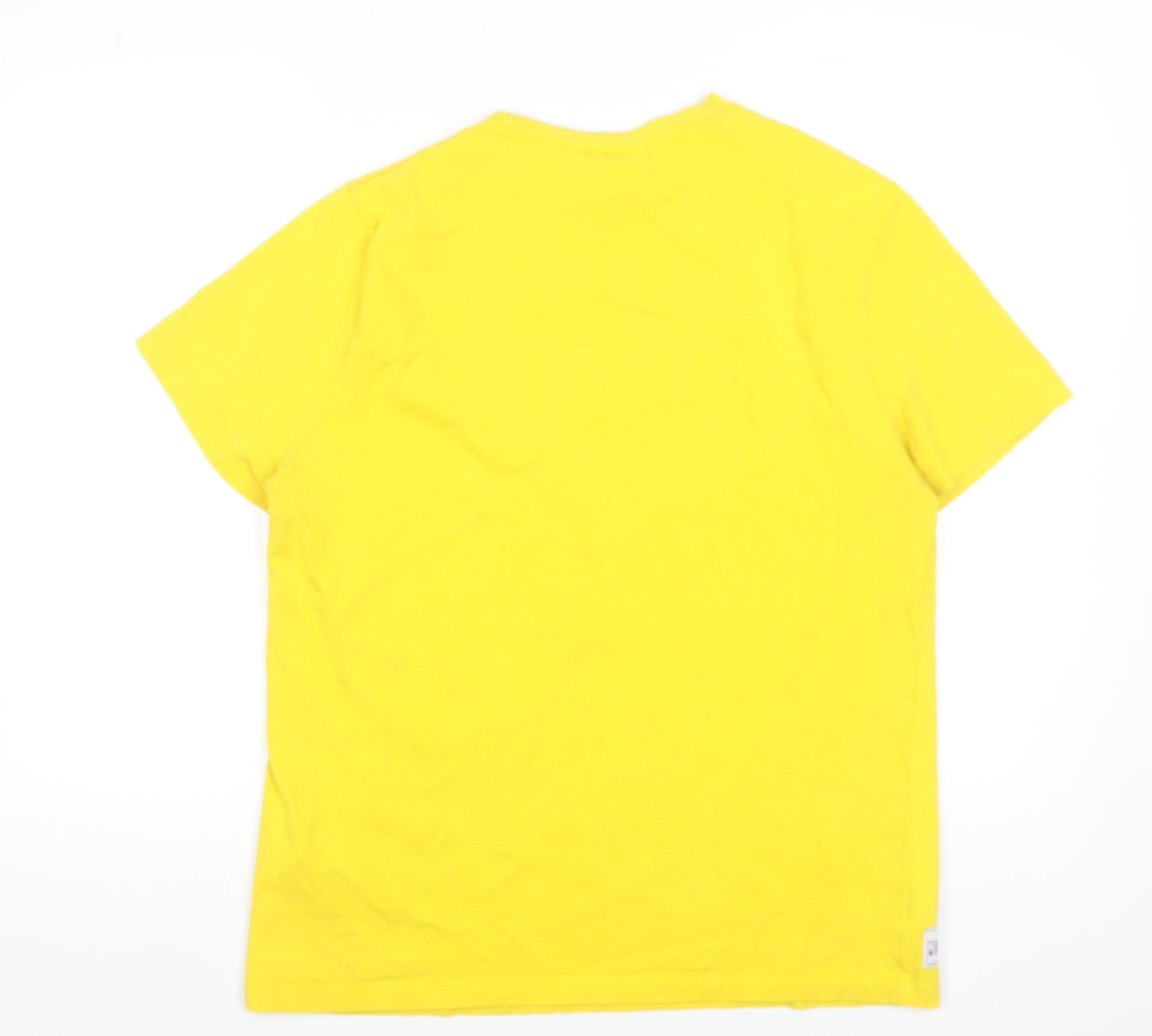 NBA Los Angeles Lakers Mens Yellow Cotton T-Shirt L James 23