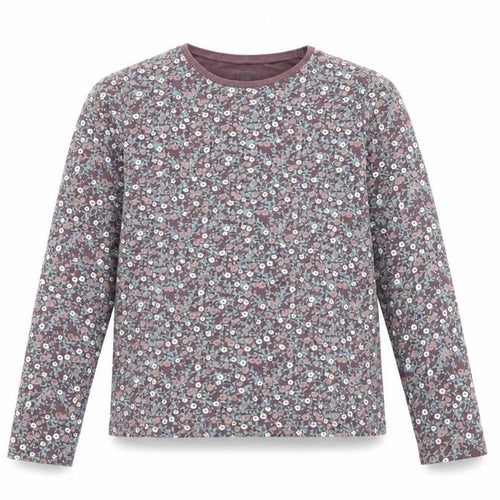 Name It Girls Purple Floral Long Sleeve Organic Cotton T-Shirt 11-12 Years