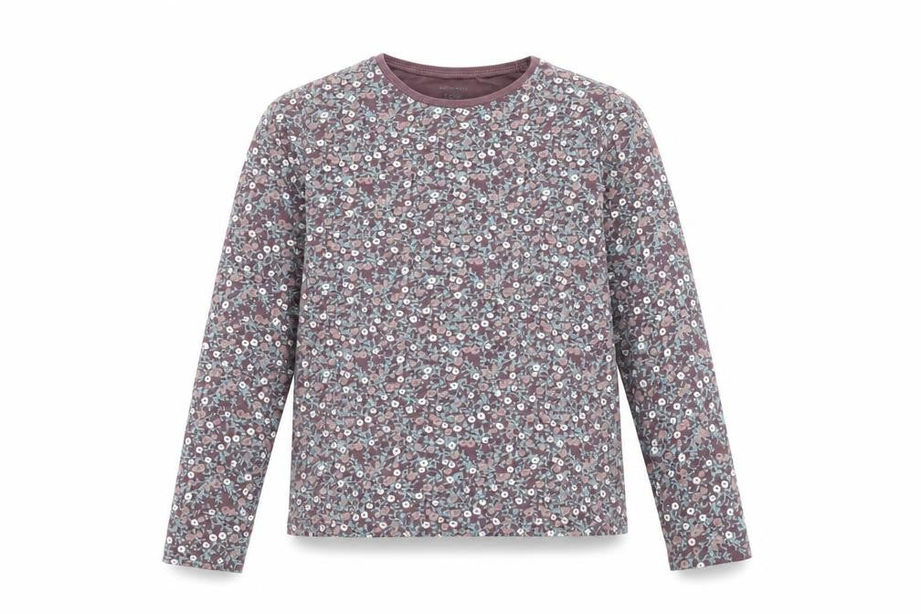 Name It Girls Purple Floral Long Sleeve Organic Cotton T-Shirt 11-12 Years