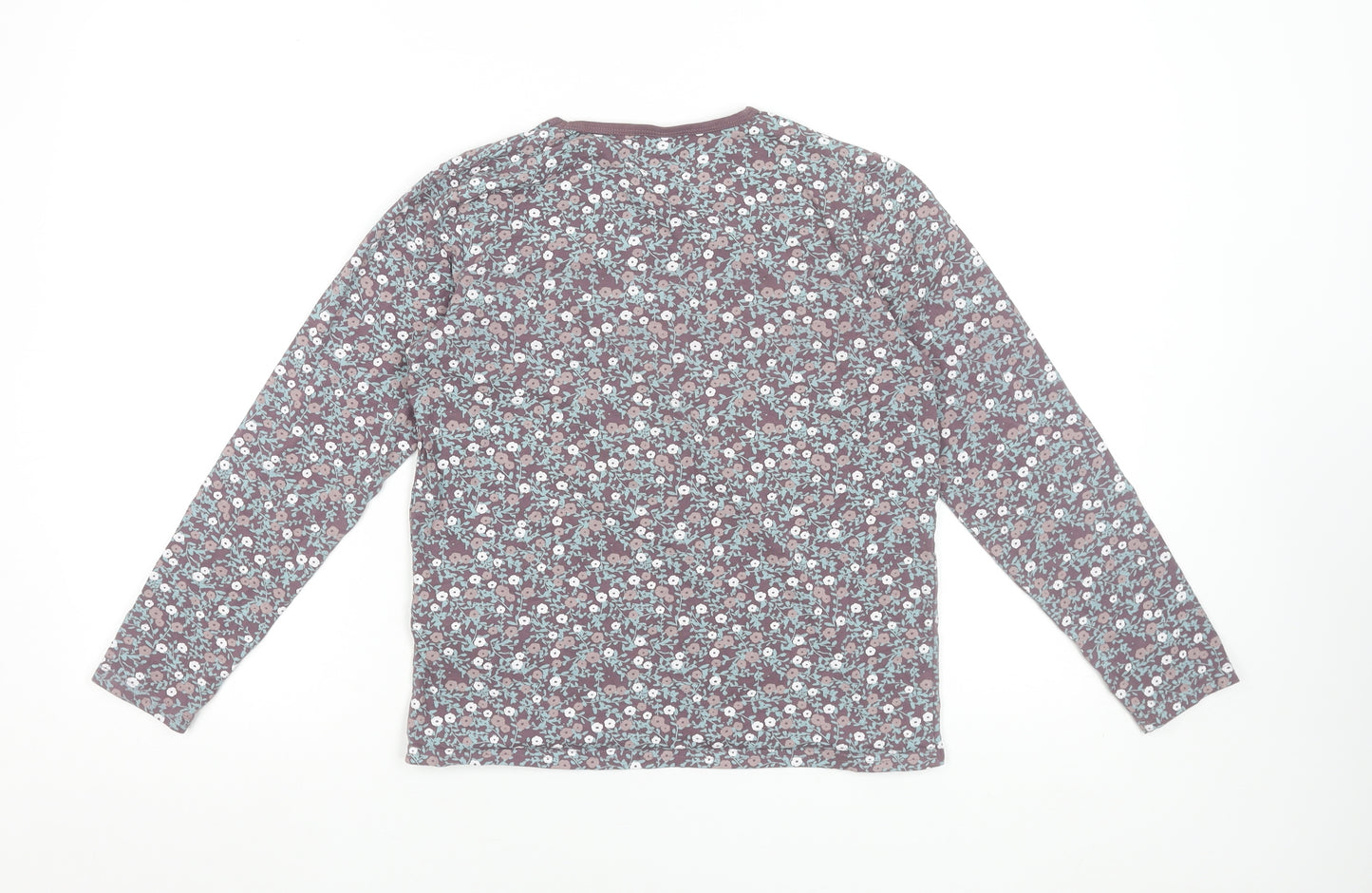 Name It Girls Purple Floral Long Sleeve Organic Cotton T-Shirt 11-12 Years