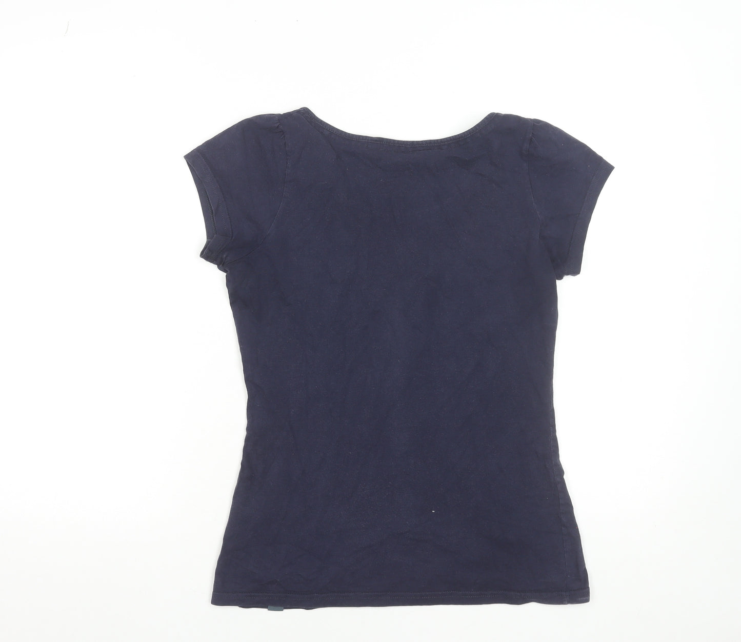 Peter Storm Women's Blue Floral Embroidered Cotton T-Shirt Size 10