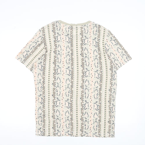 Jack & Jones Men’s Beige Snake Print Short Sleeve Viscose T-Shirt M