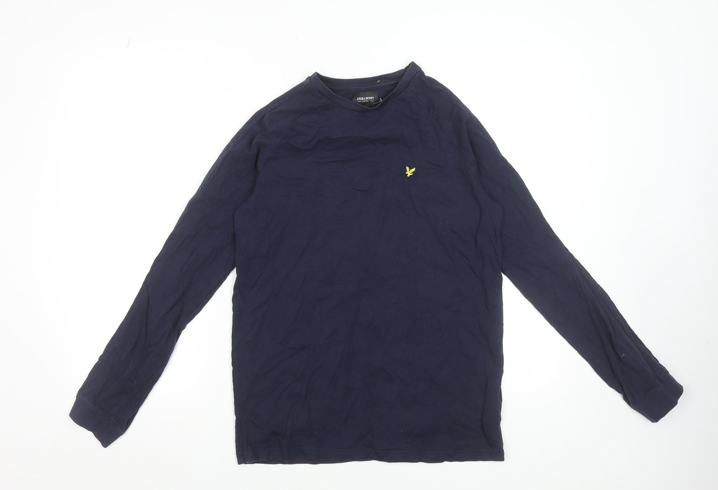 Lyle & Scott Junior Boys Blue Long Sleeve Cotton Logo T-Shirt 15-16 Years