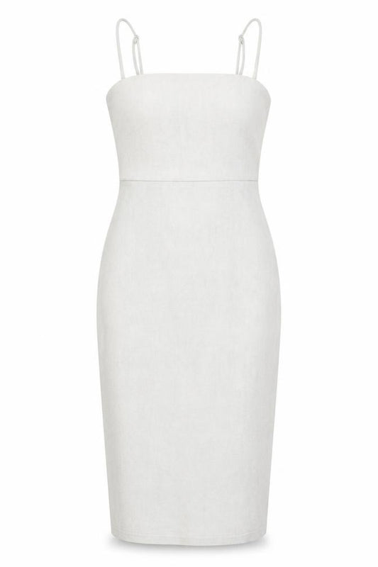 Front view of Oh Polly Women Grey Bodycon Strapless Velour Dress, size 6
