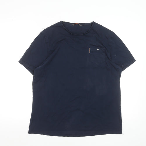 Ben Sherman Men's Blue L Crew Neck Pocket T-Shirt 100% Cotton