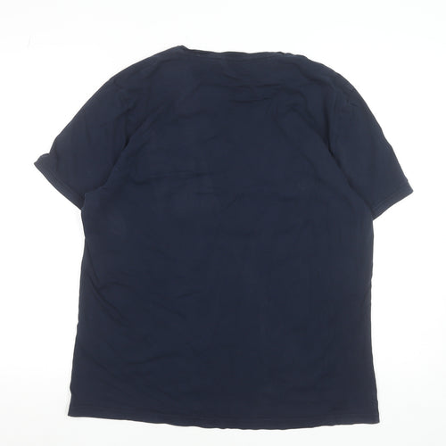 Ben Sherman Men's Blue L Crew Neck Pocket T-Shirt 100% Cotton