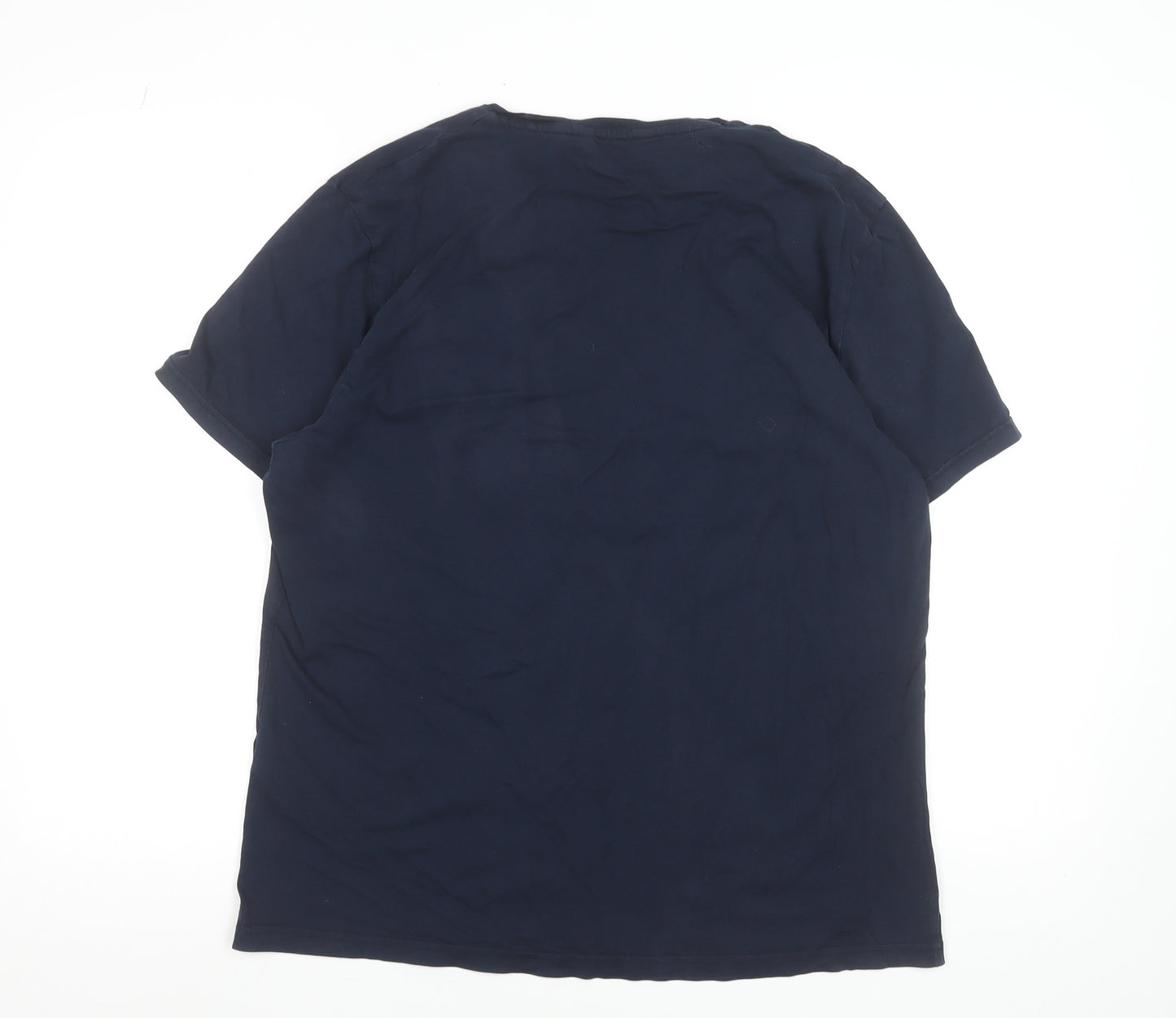 Ben Sherman Men's Blue L Crew Neck Pocket T-Shirt 100% Cotton