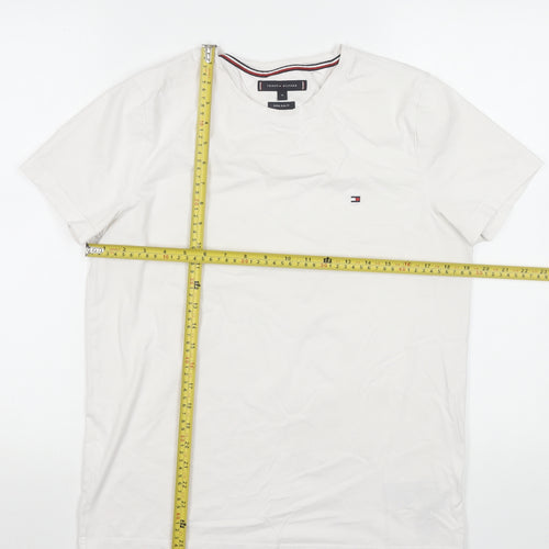 Tommy Hilfiger Men White M Extra-Slim Crew Neck T-Shirt