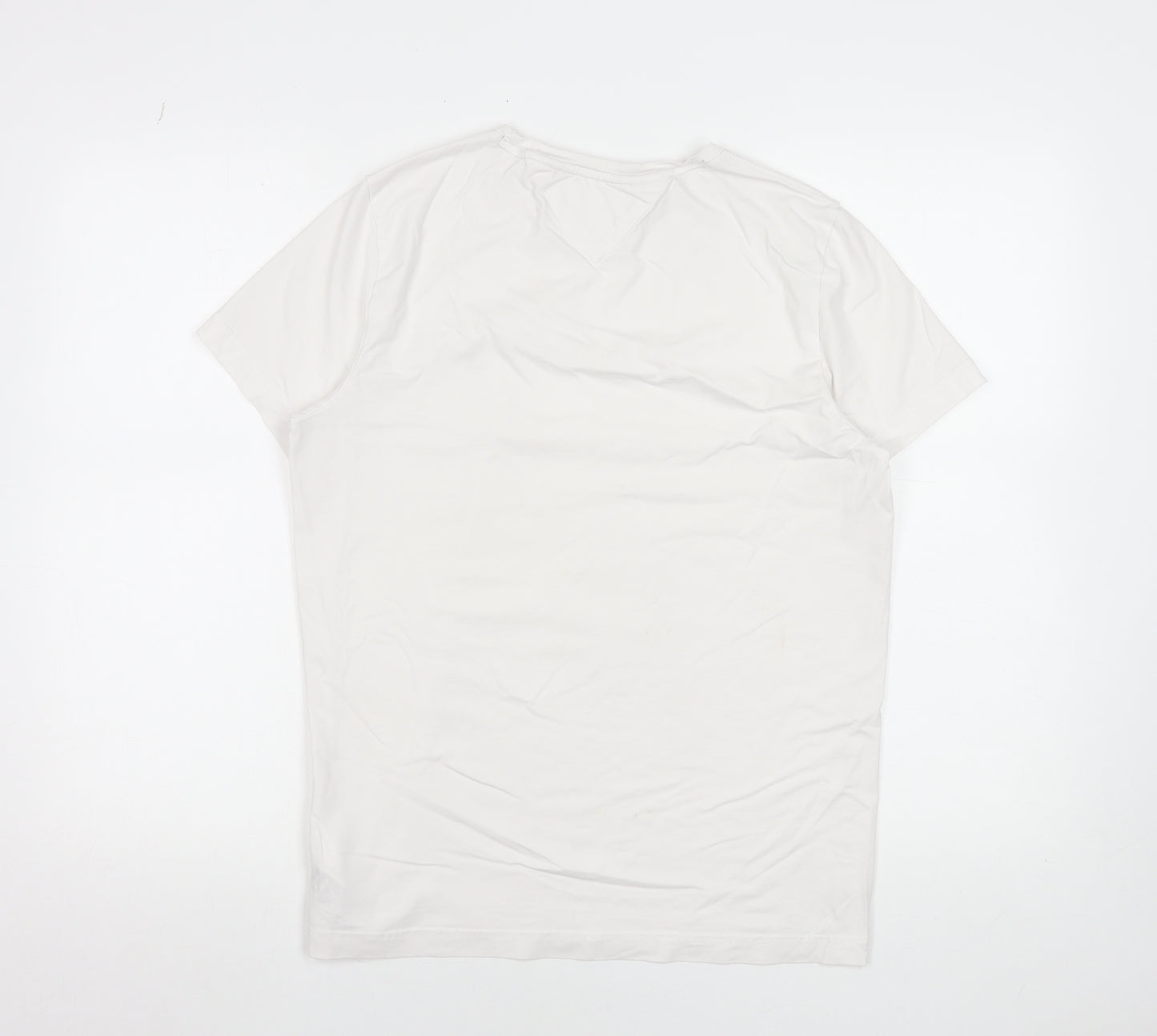 Tommy Hilfiger Men White M Extra-Slim Crew Neck T-Shirt