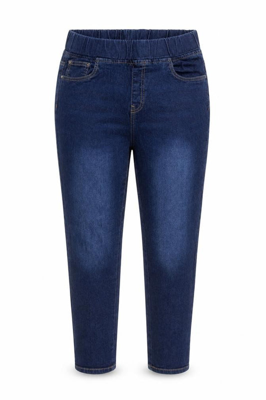Front view of The Casual Company Women's Blue Jegging Jeans, size 12-14 Slim, Fit Denim