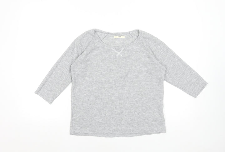 Oasis Women’s Grey 3/4 Sleeve Knit T-Shirt XS