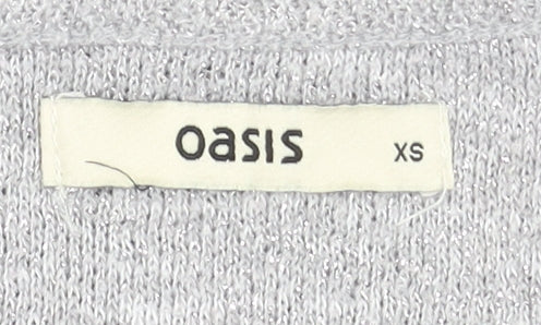 Oasis Women’s Grey 3/4 Sleeve Knit T-Shirt XS