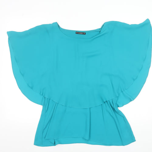 Dunnes Women’s Blue Flutter Sleeve Tunic Blouse Size 16
