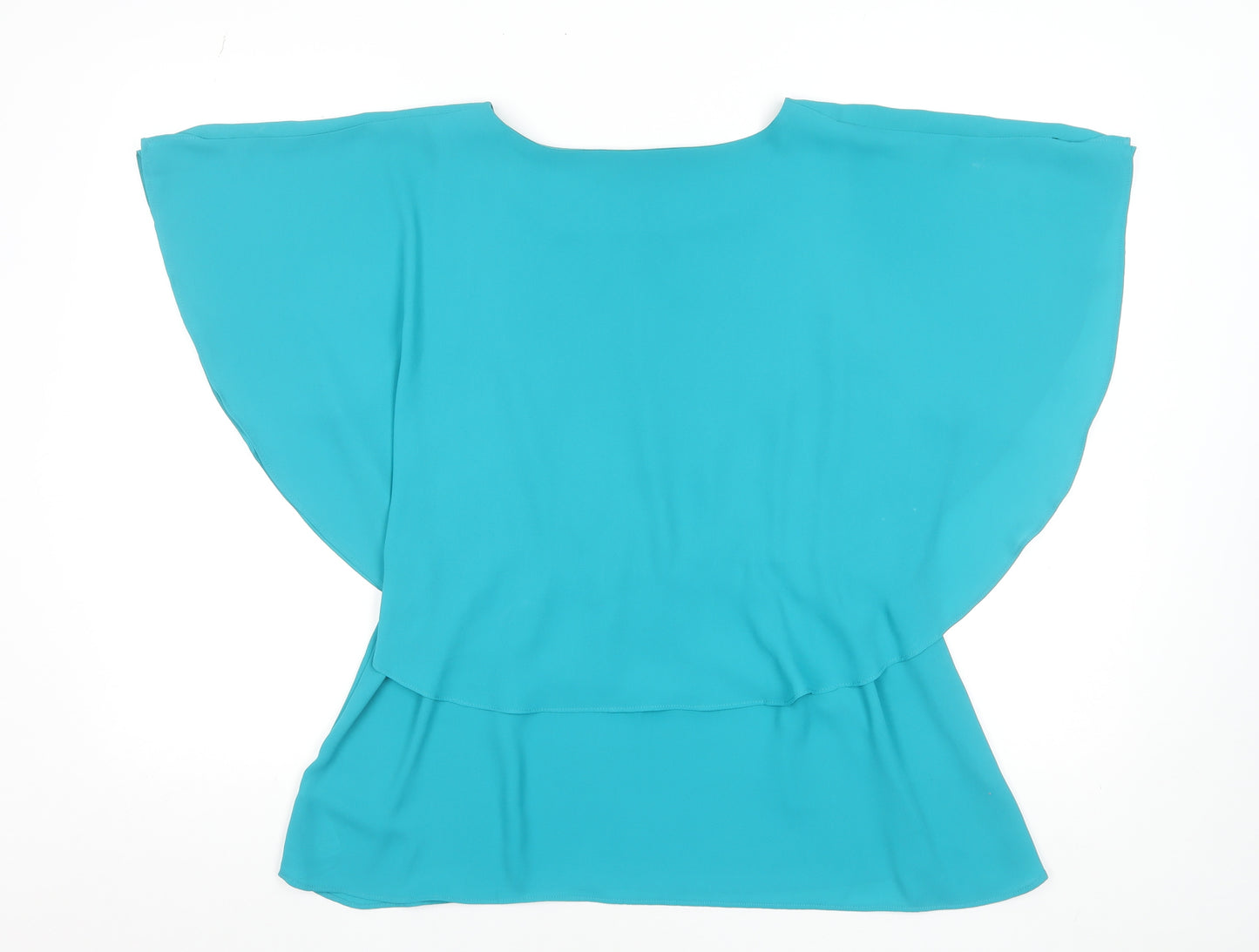Dunnes Women’s Blue Flutter Sleeve Tunic Blouse Size 16