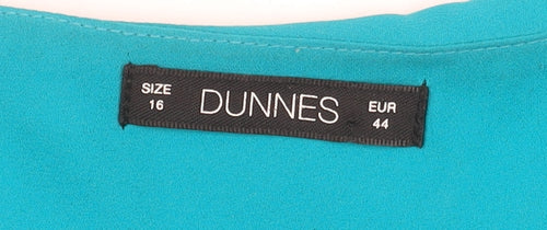 Dunnes Women’s Blue Flutter Sleeve Tunic Blouse Size 16