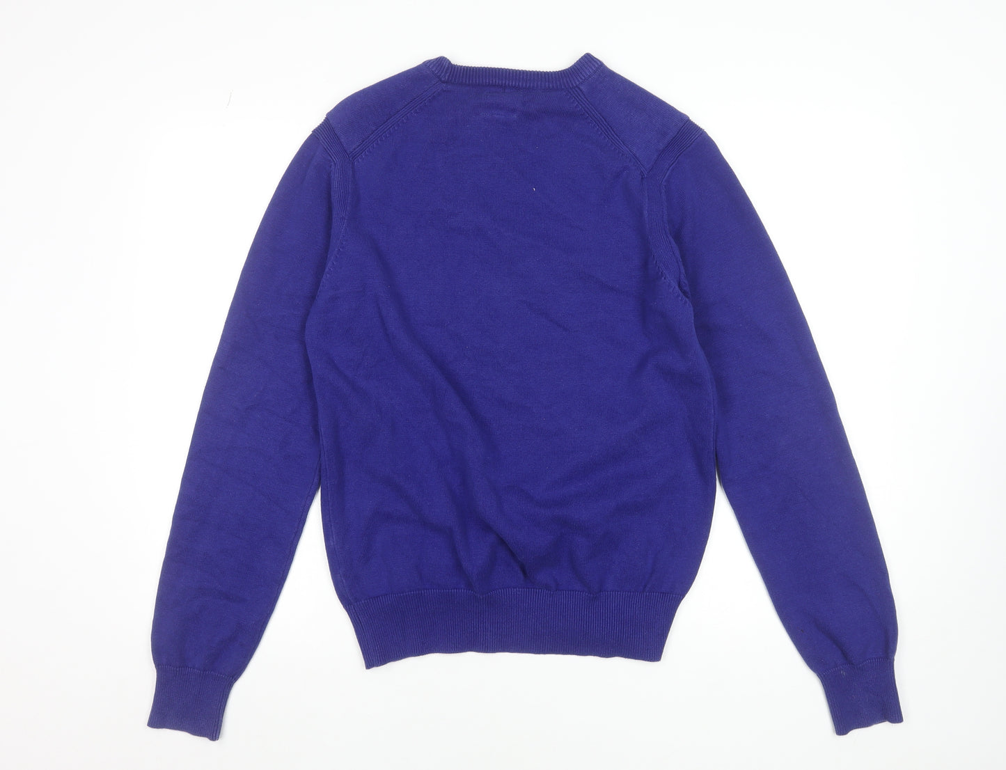Jack & Jones Men’s Blue Cotton Crew Neck Graphic Jumper Size M