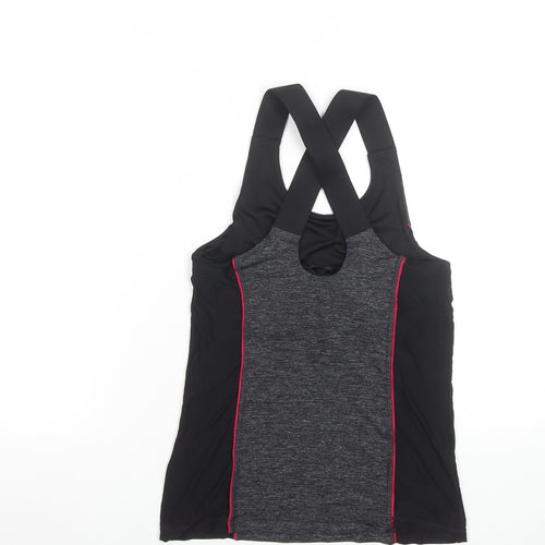Oysho Women Black & Grey Racerback Tank Top Medium Activewear
