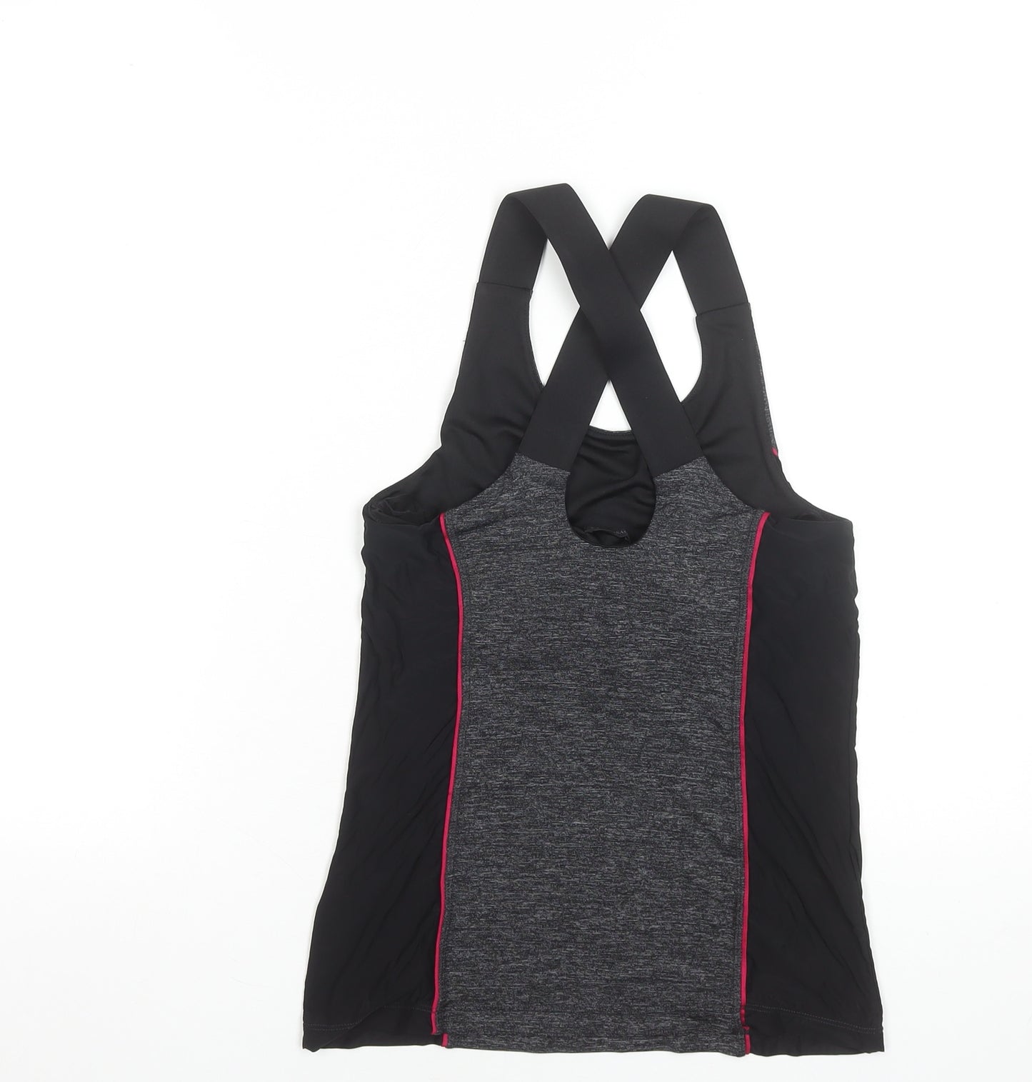 Oysho Women Black & Grey Racerback Tank Top Medium Activewear
