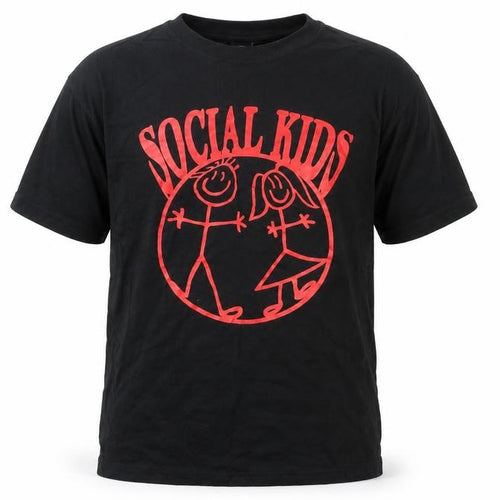 Kids Don't Kry Men's Black Social Kids Graphic Print Cotton T-Shirt M