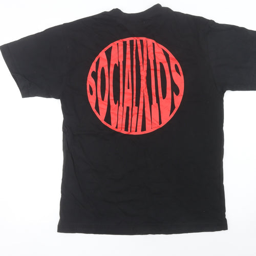 Kids Don't Kry Men's Black Social Kids Graphic Print Cotton T-Shirt M