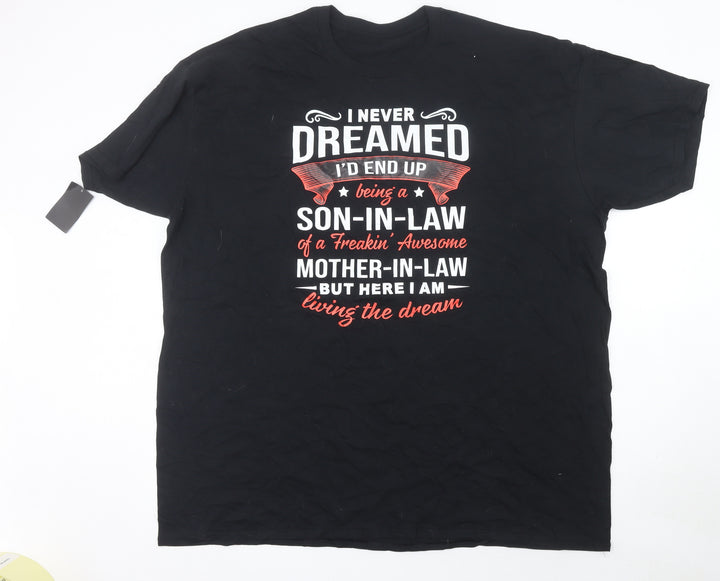 Norsar Apparel Men's Black 4XL Funny Graphic Cotton T-Shirt