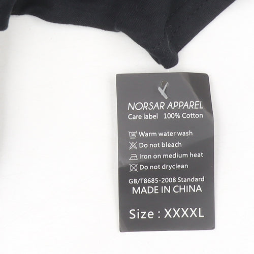 Norsar Apparel Men's Black 4XL Funny Graphic Cotton T-Shirt