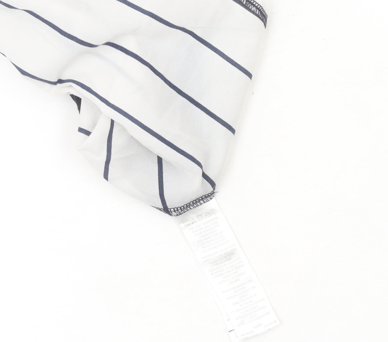 French Connection Women's Blue Striped Sleeveless Blouse Size S
