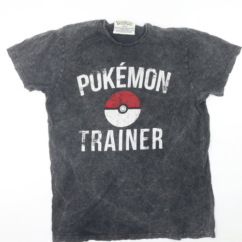 Pokémon Womens Black Graphic T-Shirt by Bioworld Size M Cotton Casual