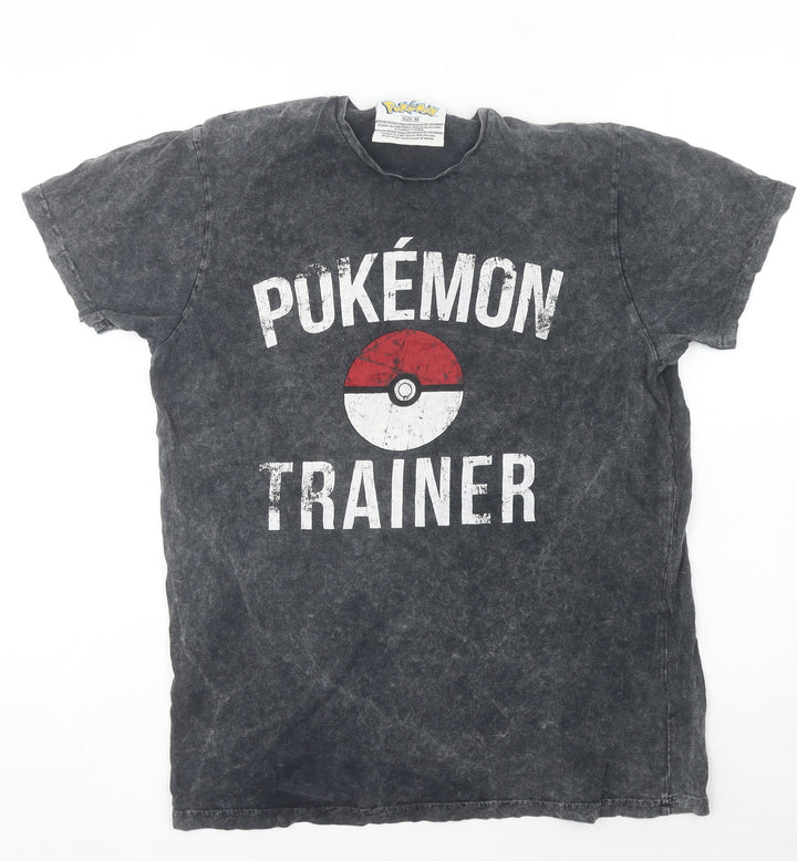 Pokémon Womens Black Graphic T-Shirt by Bioworld Size M Cotton Casual