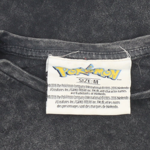 Pokémon Womens Black Graphic T-Shirt by Bioworld Size M Cotton Casual